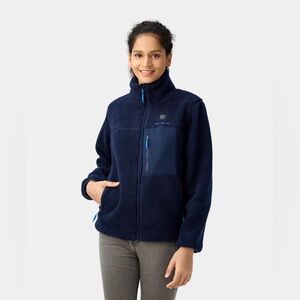 Ororo women’s color block recycled fleece heated jacket. Size medium.